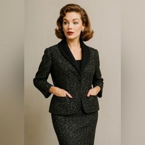 🔥Glam Vintage 1950s Shawl Collar Jacket – Rockabilly / Mid-Century Style🔥